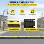 VEVOR Cable Protector Ramp 101x24.5x5 cm , 5 Packs 2 Channels Speed Bump Hump, Rubber Modular Speed Bump Rated 4989.5 kg Load Capacity, Protective Wire Cord Ramp Driveway Rubber Traffic Speed Bumps Cable Protector