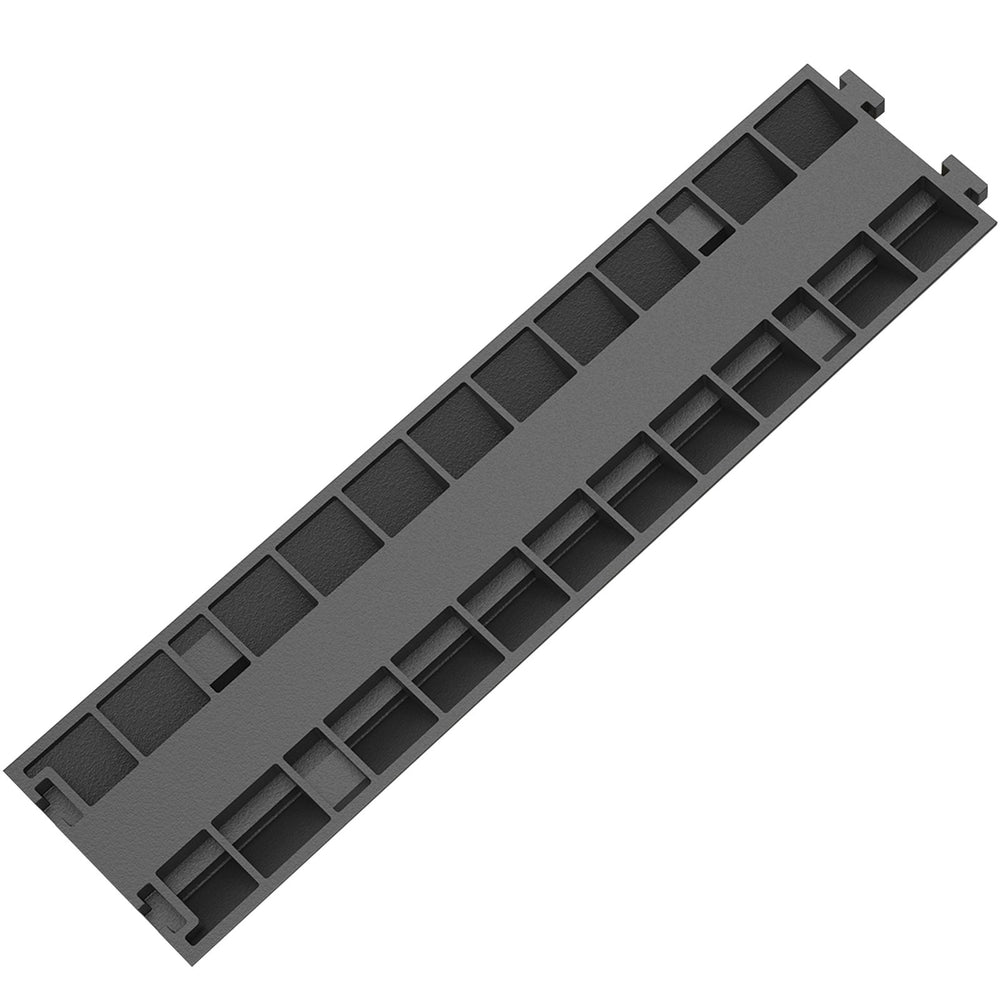 VEVOR Cable Protector Ramp 101x24.5x5 cm , 5 Packs 2 Channels Speed Bump Hump, Rubber Modular Speed Bump Rated 4989.5 kg Load Capacity, Protective Wire Cord Ramp Driveway Rubber Traffic Speed Bumps Cable Protector