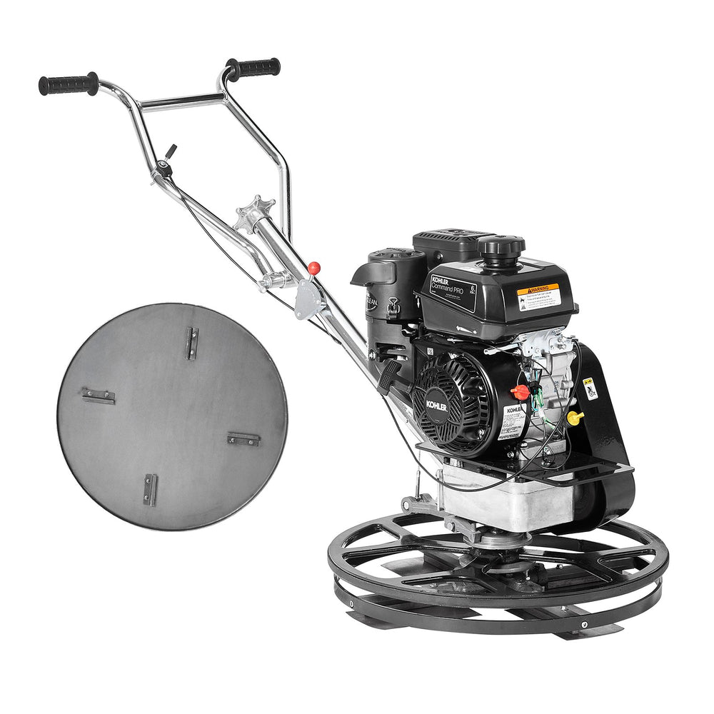 VEVOR Power Trowel, 24” Walk-Behind Cement Trowel with Float Pan, 6HP Gas-Powered Smooth Concrete Surface Finisher, Heavy Duty Commercial Screed Concrete Cement with Finishing Blade, Orange