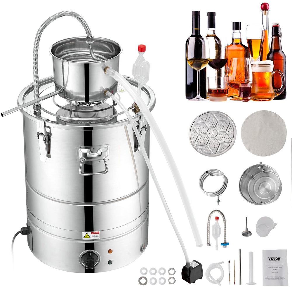 VEVOR Still Water Distiller 34.1L with Thumper Keg & Water Pump