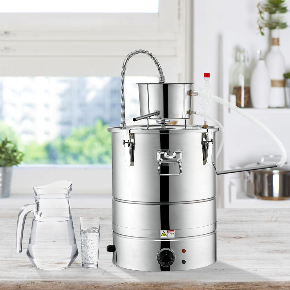 VEVOR Essential Oil Still Water Distiller 49.2L with Thumper Keg & Water Pump