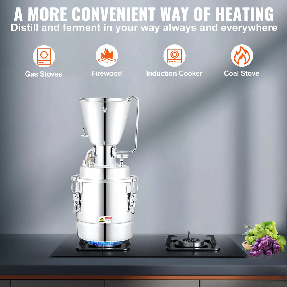 VEVOR 68.1 L Water Distiller Machine Brewing Equipment DIY Home Still