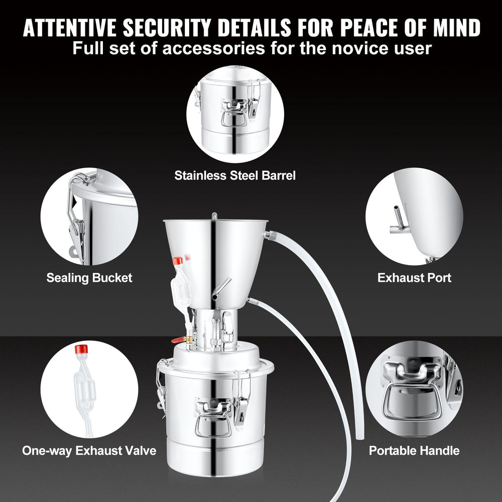 VEVOR 68.1 L Water Distiller Machine Brewing Equipment DIY Home Still