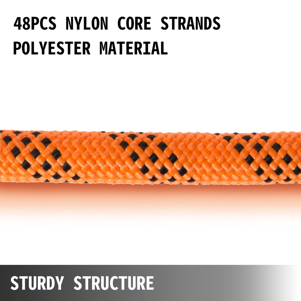 Polyester Rope 7/16" x 200', Load and Pulling Rope, 8400lbs Breaking Strength (Not suitable for rocking climbing, mountain climbing, hanging people, etc.)