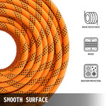 VEVOR 9/16 Inch Double Braid Polyester Rope 200 FT Nylon Pulling Rope 1100LBS High Force Polyester Load Sailing Rope(9/16In-200Ft)