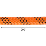 VEVOR 9/16 Inch Double Braid Polyester Rope 200 FT Nylon Pulling Rope 1100LBS High Force Polyester Load Sailing Rope(9/16In-200Ft)