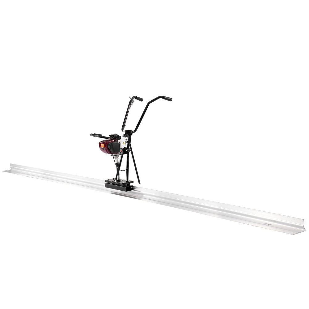 VEVOR Concrete Power Screed, 12 ft Aluminum Board Straight Edge Bar Set, 4 Stroke Cement Finishing Vibrating Motor with Height Adjustable Handles, High Efficient Concrete Tool 6500RPM