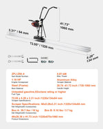 VEVOR Concrete Power Screed, 4 ft Aluminum Board Straight Edge Bar Set, 4 Stroke Cement Finishing Vibrating Motor with Height Adjustable Handles, High Efficient Concrete Tool 6500RPM
