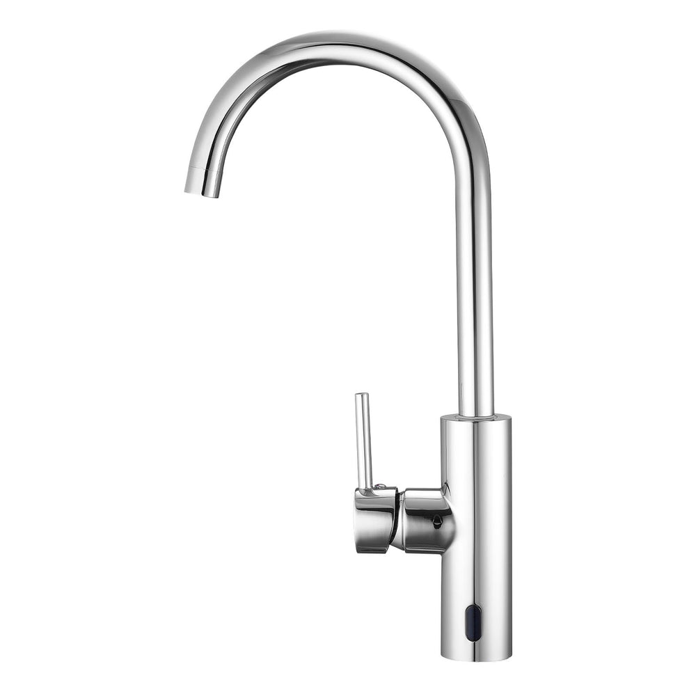 VEVOR Touchless Kitchen Bar Sink Faucet, Single Handle Automatic Motion Sensor Bathroom Faucet, Hands-Free Adjustable Cold Hot Water Mixer Flexible Swivel for 9.5 mm Pipe,Chrome Plated Silver