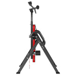VEVOR Inversion Table, 300 lbs Capacity Heavy Duty Inversion Table, Decompression Back Stretcher Machine, Strength Training Equipment with Headrest, Ankle Lock, Adjustable Protective Belt, Red/Black