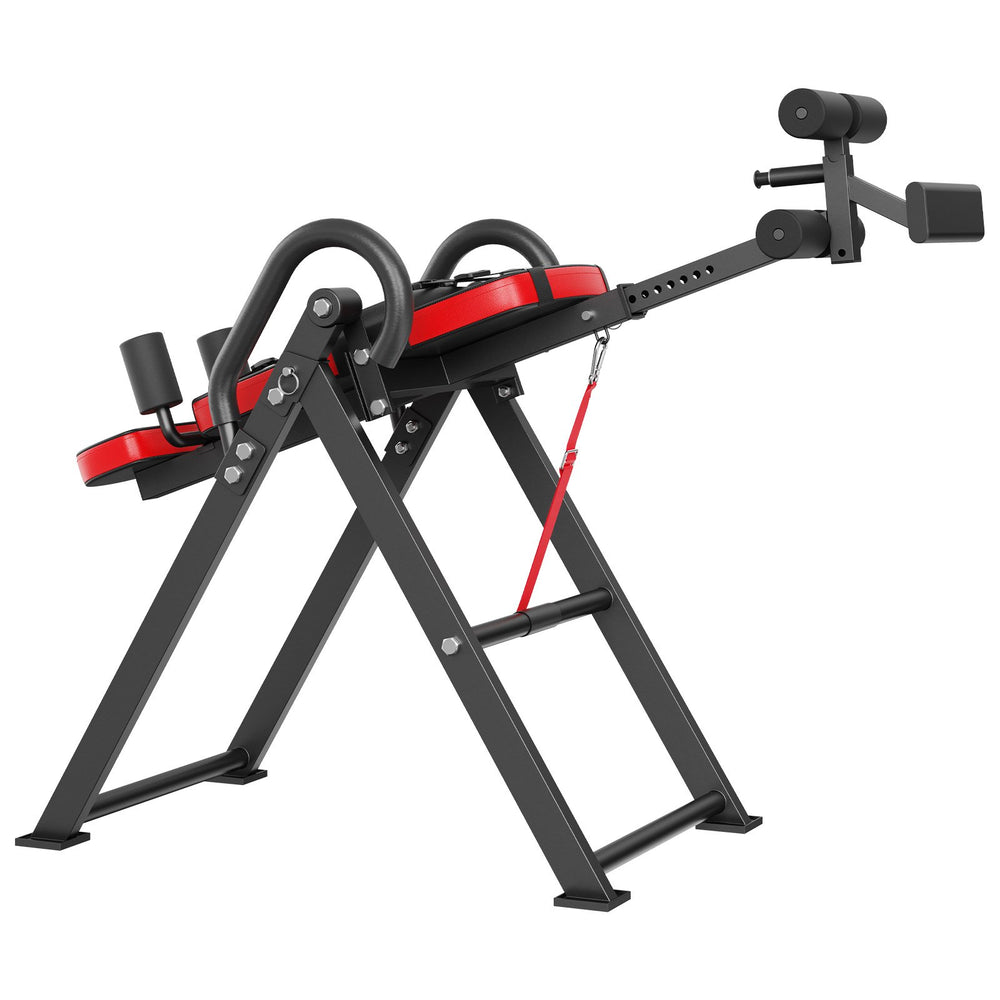 VEVOR Inversion Table, 300 lbs Capacity Heavy Duty Inversion Table, Decompression Back Stretcher Machine, Strength Training Equipment with Headrest, Ankle Lock, Adjustable Protective Belt, Red/Black