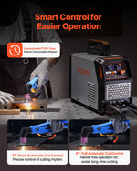 VEVOR Plasma Cutter, 60A Non-Touch Pilot Arc Plasma Cutting Machine, Digital Display IGBT Inverter - with 2T/4T Function & Adjustable PA/PT Time for Industrial Use (400V 3-Phase Power Supply)