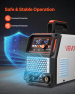VEVOR Plasma Cutter, 65A Non-Touch Pilot Arc Plasma Cutting Machine, 220V Digital Display IGBT Inverter with 2T/4T Function & Adjustable PA/PT Time for Home Repairs, Workshops