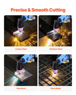 VEVOR Plasma Cutter, 60A Plasma Cutting Machine, Digital Display IGBT Inverter Cutter Machine with 2T/4T Function & Adjustable PA/PT Time for Industrial Use (400V 3-Phase Power Supply)