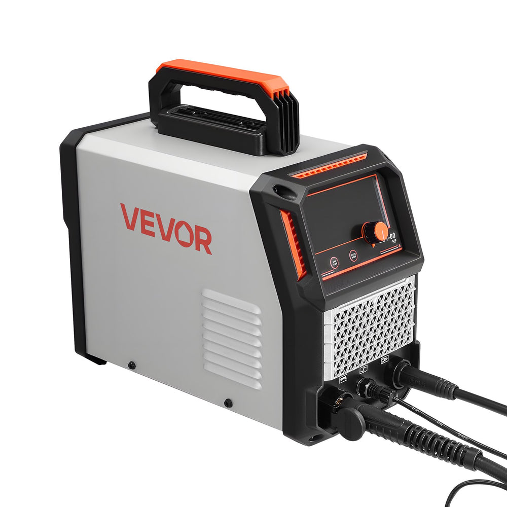 VEVOR Plasma Cutter, 60A Plasma Cutting Machine, Digital Display IGBT Inverter Cutter Machine with 2T/4T Function & Adjustable PA/PT Time for Industrial Use (400V 3-Phase Power Supply)