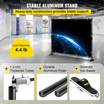 VEVOR 243.8 cm Backdrop Banner Stand Step and Repeat Adjustable Telescopic Lightweight Trade Show Display Wall Exhibitor with Carrying Bag