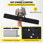 VEVOR 243.8 cm Backdrop Banner Stand Step and Repeat Adjustable Telescopic Lightweight Trade Show Display Wall Exhibitor with Carrying Bag