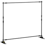VEVOR 243.8 cm Backdrop Banner Stand Step and Repeat Adjustable Telescopic Lightweight Trade Show Display Wall Exhibitor with Carrying Bag
