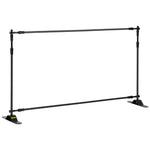 VEVOR 243.8 cm Backdrop Banner Stand Step and Repeat Adjustable Telescopic Lightweight Trade Show Display Wall Exhibitor with Carrying Bag
