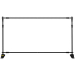 VEVOR 243.8 cm Backdrop Banner Stand Step and Repeat Adjustable Telescopic Lightweight Trade Show Display Wall Exhibitor with Carrying Bag