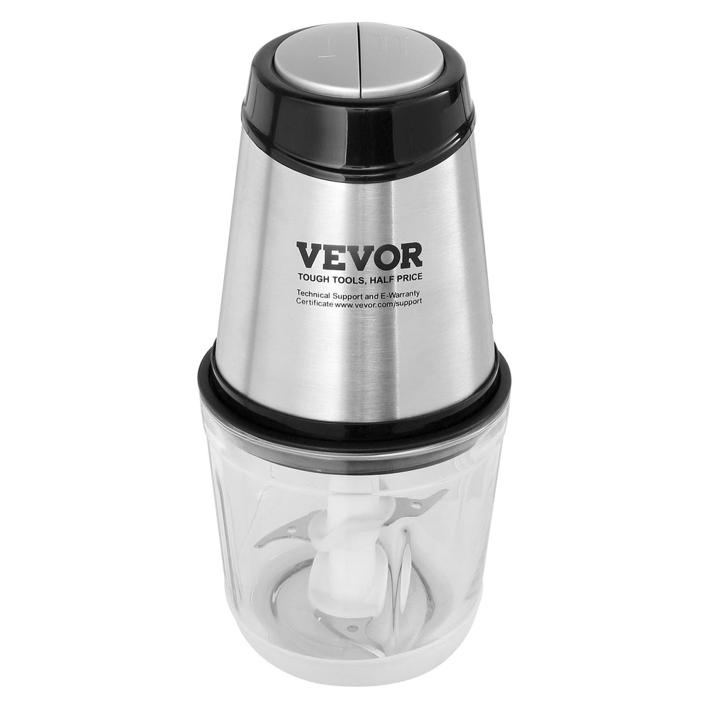 VEVOR Electric Food Chopper Food Processor 2.5 Cup Glass Bowl Meat Grinder Mixer