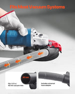 VEVOR Grinding Dust Shroud for Angle Grinder, Universal 4-5 in, Surface Grinder Dust Shroud with 6 Clamping Washers, Connect to Vacuum Cleaner, Suitable for Grinding Wood Concrete Wall Stone