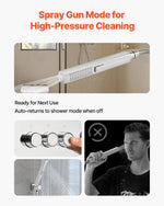 VEVOR Shower Faucet Set, 254 mm Ceiling Mount Rainfall Shower System with 6 Body Jets and 2 in 1 Handheld Spray, Rotatable 3-Function Rain Head System Set, Complete Brass Valve and Trim Kit, Chrome