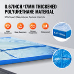 VEVOR Concrete Stamps Mat, 24 x 24 in, 7 pcs Concrete Texturing Skin Polyurethane Stamp Stone Tile Texture Mat