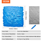 VEVOR Concrete Stamps Mat, 24 x 24 in, Concrete Texturing Skin Polyurethane Stamp Stone Tile Texture Mat, Slate floor Imprint Seamless Stamp Concrete Molds for Outdoor Decorative, Blue