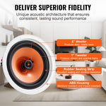 VEVOR 4PCs 8 in/20.3 cm Ceiling Speakers 100W Flush Mount Ceiling & in-Wall Speakers