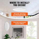 VEVOR 4PCs 8 in/20.3 cm Ceiling Speakers 100W Flush Mount Ceiling & in-Wall Speakers