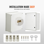 VEVOR Fiberglass Enclosure Electrical Enclosure Box 50x40x20 cm Wall Mount