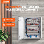 VEVOR NEMA Steel Enclosure, 60x50x23 cm NEMA 4X Fiberglass Electrical Box, IP66 Waterproof & Dustproof, Outdoor/Indoor Electrical Junction Box, with Mounting Plate