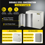 VEVOR NEMA Steel Enclosure, 40x40x20 cm NEMA 4X Steel Electrical Box, IP66 Waterproof & Dustproof, Outdoor/Indoor Electrical Junction Box, with Mounting Plate