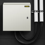 VEVOR NEMA Steel Enclosure, 40x40x20 cm NEMA 4X Steel Electrical Box, IP66 Waterproof & Dustproof, Outdoor/Indoor Electrical Junction Box, with Mounting Plate