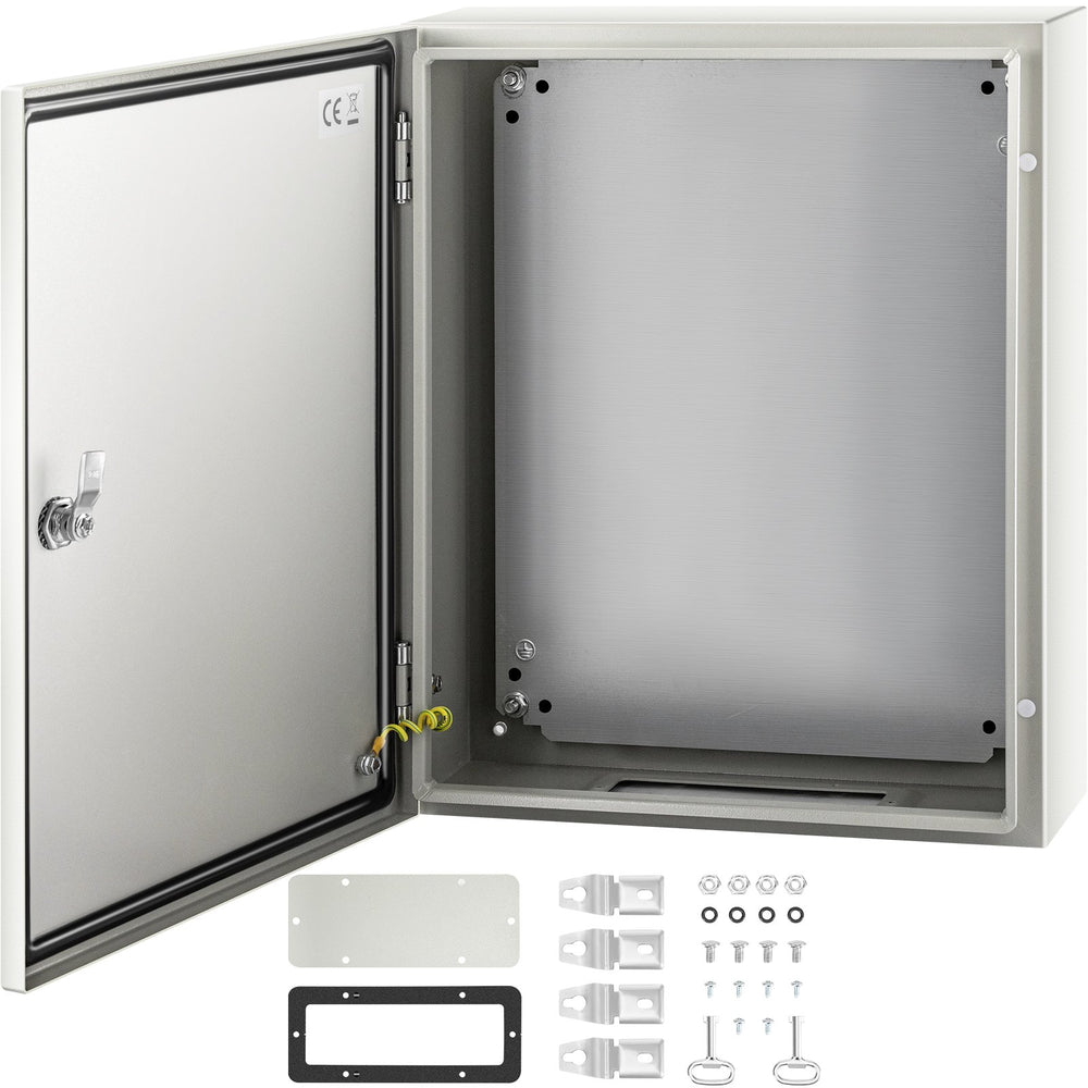 VEVOR NEMA Steel Enclosure, 50x40x15 cm NEMA 4X Steel Electrical Box, IP66 Waterproof & Dustproof, Outdoor/Indoor Electrical Junction Box, with Mounting Plate