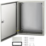 VEVOR NEMA Steel Enclosure, 50x40x15 cm NEMA 4X Steel Electrical Box, IP66 Waterproof & Dustproof, Outdoor/Indoor Electrical Junction Box, with Mounting Plate