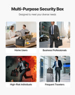 VEVOR Fireproof Document Bag, 1000 ℃ Heat Insulated Fireproof & Waterproof Bag, Portable Multi-Layer File Storage Security Organizer Home Office Travel Use, for Passports, Important Documents, Files