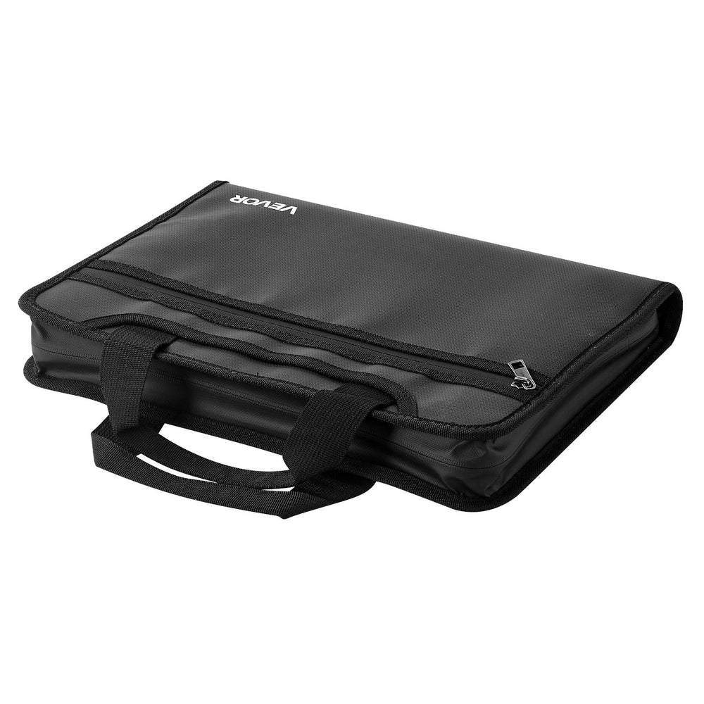 VEVOR Fireproof Document Bag, 1000 ℃ Heat Insulated Fireproof & Waterproof Bag, Portable Multi-Layer File Storage Security Organizer Home Office Travel Use, for Passports, Important Documents, Files