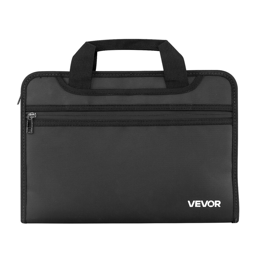 VEVOR Fireproof Document Bag, 1000 ℃ Heat Insulated Fireproof & Waterproof Bag, Portable Multi-Layer File Storage Security Organizer Home Office Travel Use, for Passports, Important Documents, Files