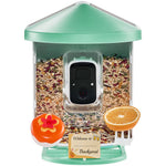 VEVOR Smart Bird Feeder with Camera, 2K HD AI Identify 10000+ Bird Species, Solar-Powered Bird Watching Camera with Auto Capture & Instant Notify, Wireless Outdoor Gift for Bird Lover (3 Solar Panels)