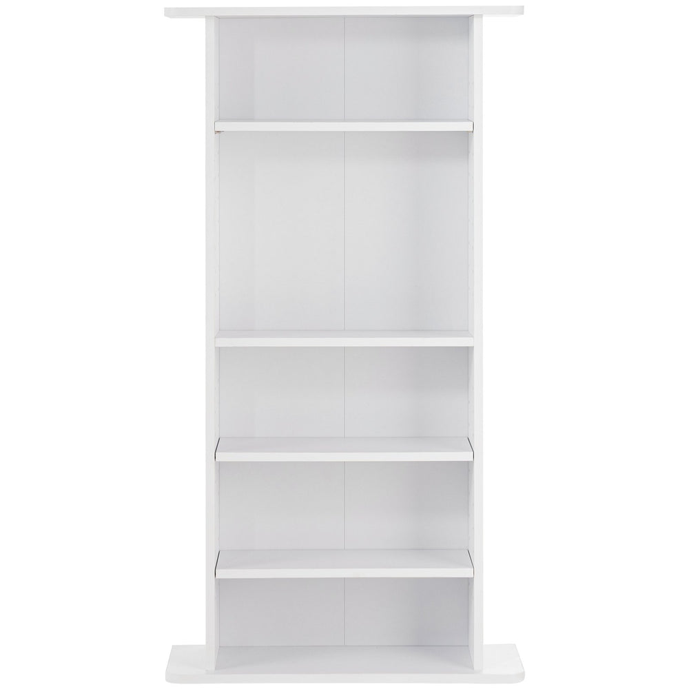 VEVOR Media Storage Cabinet, 5-layer DVD Shelf Holds up to 240 CDs, Adjustable CD Shelves, Protects & Organizes Music, Movie, Video Games or Memorabilia Collections, White