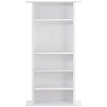 VEVOR Media Storage Cabinet, 5-layer DVD Shelf Holds up to 240 CDs, Adjustable CD Shelves, Protects & Organizes Music, Movie, Video Games or Memorabilia Collections, White
