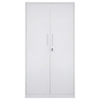 VEVOR Metal Storage Cabinet, Steel Locking Storage Cabinet with 2 Magnetic Doors and 4 Adjustable Shelves, 71'' Metal Cabinet 200 lbs Capacity per Shelf with 3 Keys, for Office, Home, Garage, White