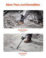 VEVOR Demolition Jack Hammer Concrete Breaker 2200W Electric Hammer 2 Chisel Bits