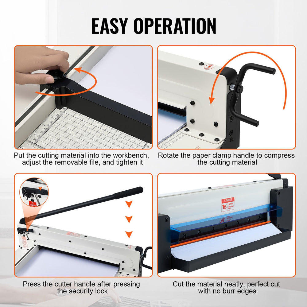VEVOR Paper Cutter 43.2 cm A3 Guillotine Paper Trimmer 400 Sheet Capacity Metal Base
