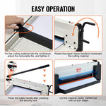 VEVOR Paper Cutter 43.2 cm A3 Guillotine Paper Trimmer 400 Sheet Capacity Metal Base