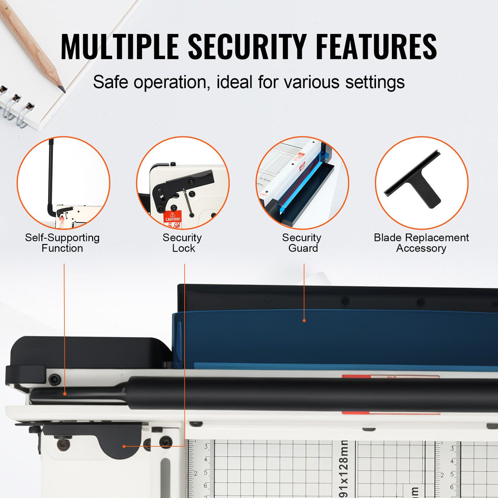 VEVOR Paper Cutter 43.2 cm A3 Guillotine Paper Trimmer 400 Sheet Capacity Metal Base