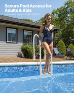 VEVOR Swimming Pool Ladder, 4-Step Double Handrails Stair, Non-slip Thickened Heavy Duty Steps, Load Capacity 300 lb, for 48-54 In Inground & Above-ground Pools of Any Deck Surface Indoor & Outdoor