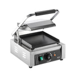 VEVOR Commercial Panini Grill, 1800W Electric Sandwich Panini Maker, Stainless Steel Sandwich Press Grill, Panini Grill with Temp Control & 9"x9" Flat Enamel Plate, for Hamburger Steak Bacon